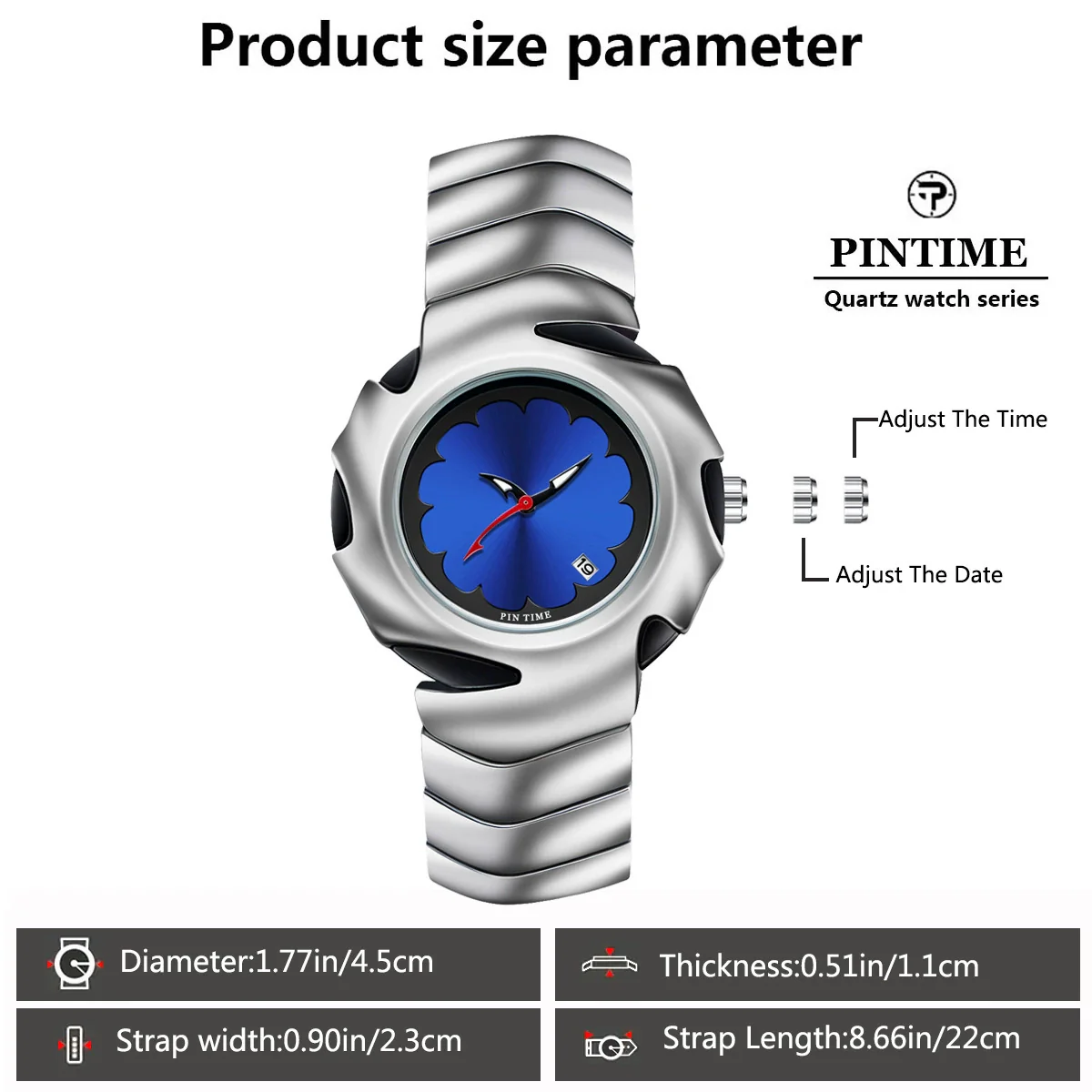 Specialshaped Retro Quartz Watch Diecast Stainless Steel Mineral Strengthened Mirror - Image 3