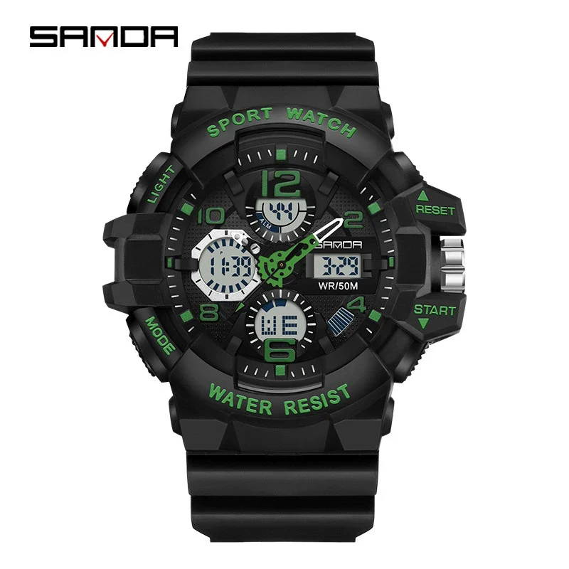 Sports Digital Watch Tpu Abs Acrylic Mirror Round Dial Fashion Style - Image 7