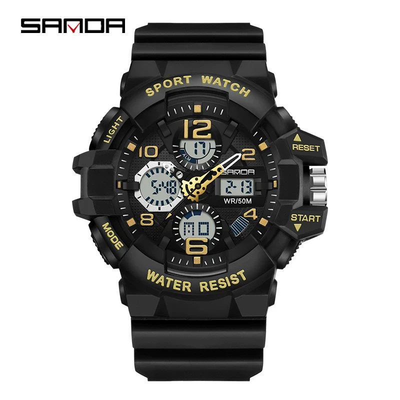 Sports Digital Watch Tpu Abs Acrylic Mirror Round Dial Fashion Style - Image 9