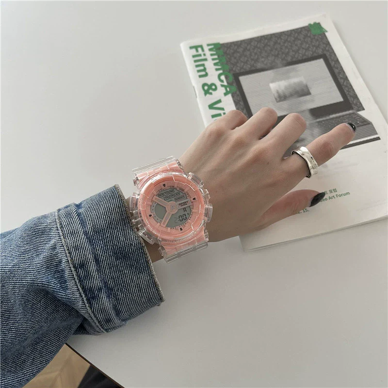 Sports Electronic Watch Plastic And Silicone Material Leisure Style Waterproof Luminous Multifunctional For Men And Women - Image 6