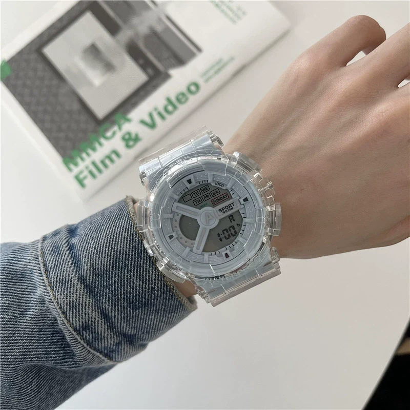 Sports Electronic Watch Plastic And Silicone Material Leisure Style Waterproof Luminous Multifunctional For Men And Women - Image 7