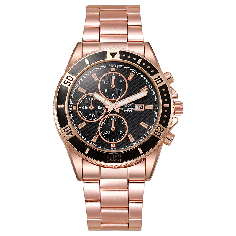 Sports Leisure Trend Quartz Watch Alloy Case Steel Band Round Dial - Image 5