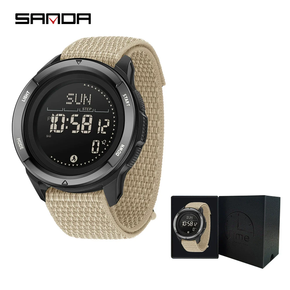 Sports Outdoor Electronic Watch Alloy Alloyabs Case Silicone Nylon Strap Round Dial Highend Style - Image 16