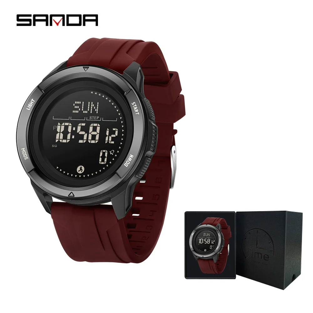 Sports Outdoor Electronic Watch Alloy Alloyabs Case Silicone Nylon Strap Round Dial Highend Style - Image 3