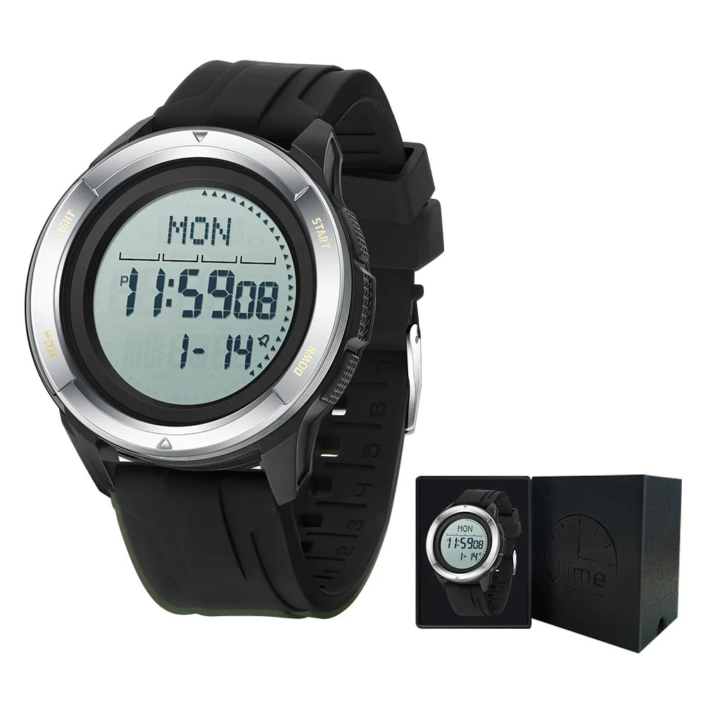 Sports Outdoor Electronic Watch Alloy Alloyabs Case Silicone Nylon Strap Round Dial Highend Style - Image 8