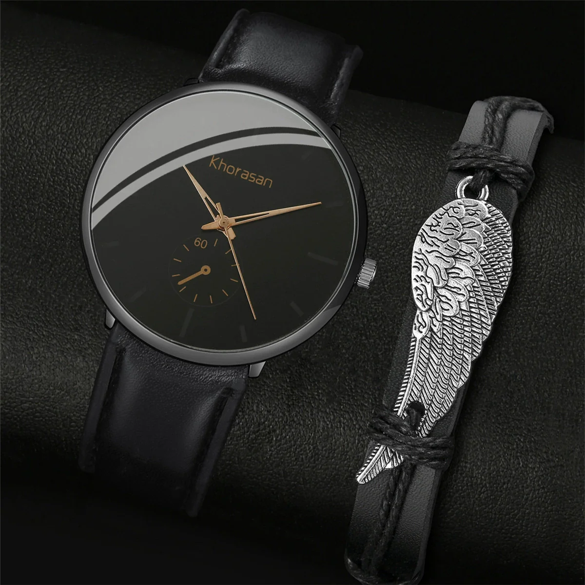 Sports Style Men's Quartz Watch With Alloy Case Imitation Leather Strap And Stainless Steel Buckle Round Dial - Image 2