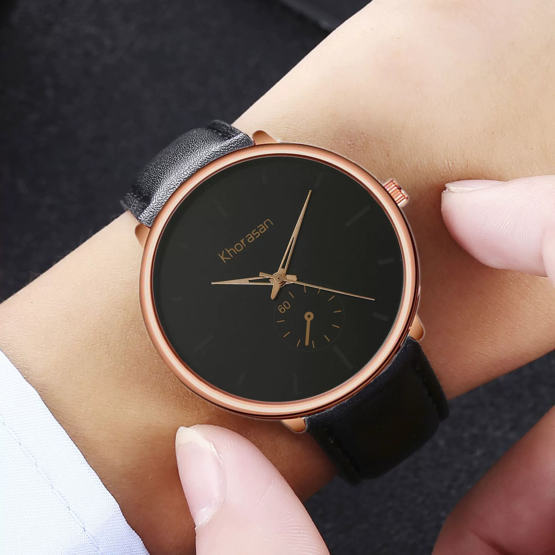 Sports Style Men's Quartz Watch With Alloy Case Imitation Leather Strap And Stainless Steel Buckle Round Dial - Image 4