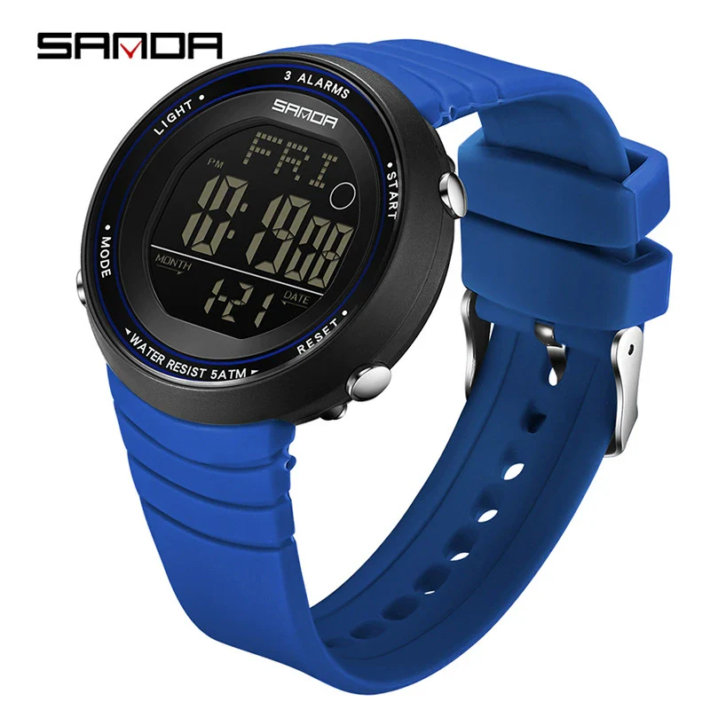 Sports Watch Acrylic Mirror Abs Case Silicone Strap Round Dial Chic Versatile Minimalist Casual Sporty Light Luxury Natural Style Waterproof For Students - Image 7