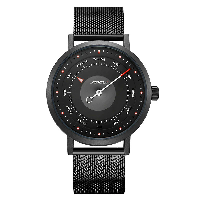Sports Watch For Male Students Alloy Case Stainless Steel Strap Round Dial Fashion Style - Image 3
