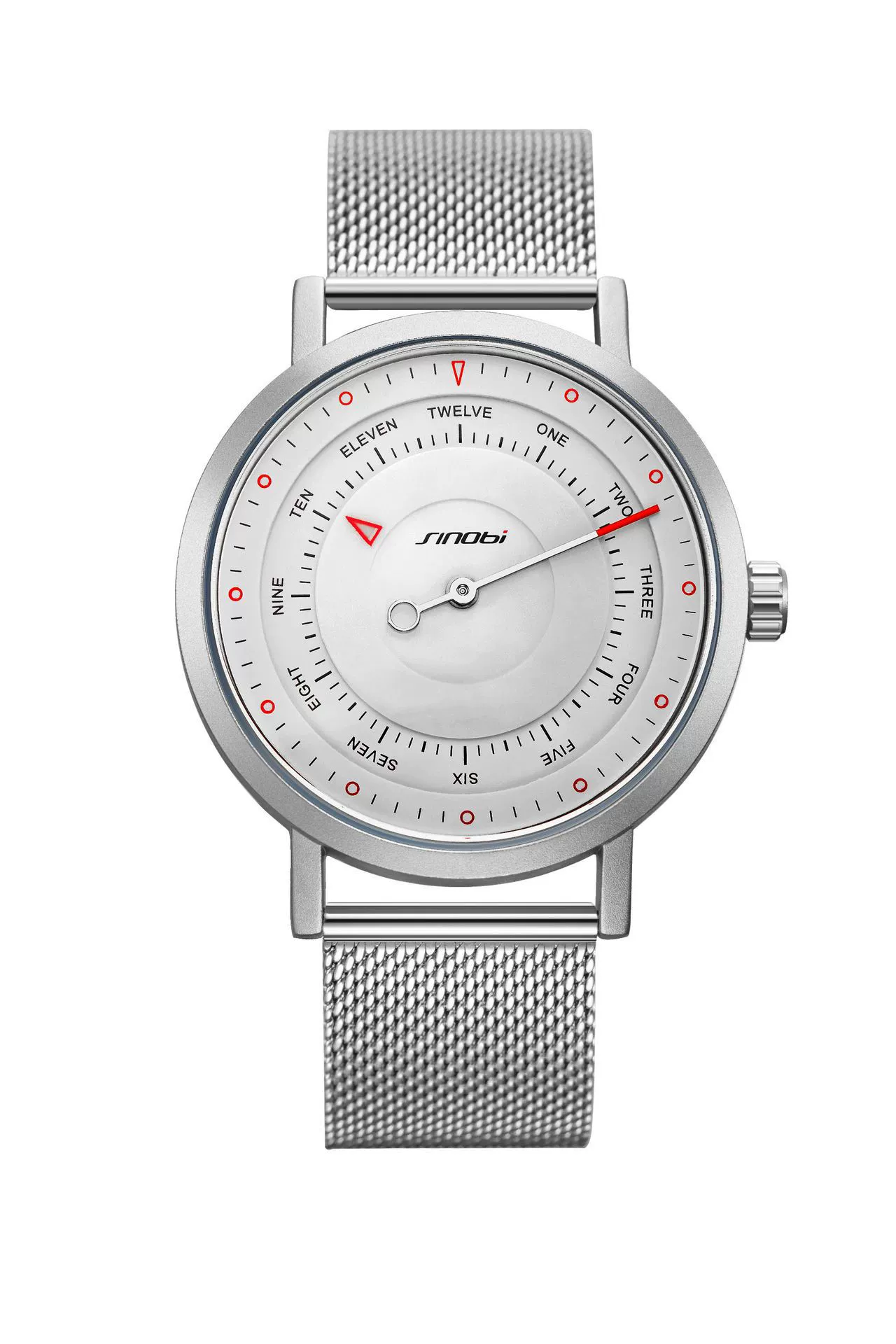 Sports Watch For Male Students Alloy Case Stainless Steel Strap Round Dial Fashion Style - Image 4