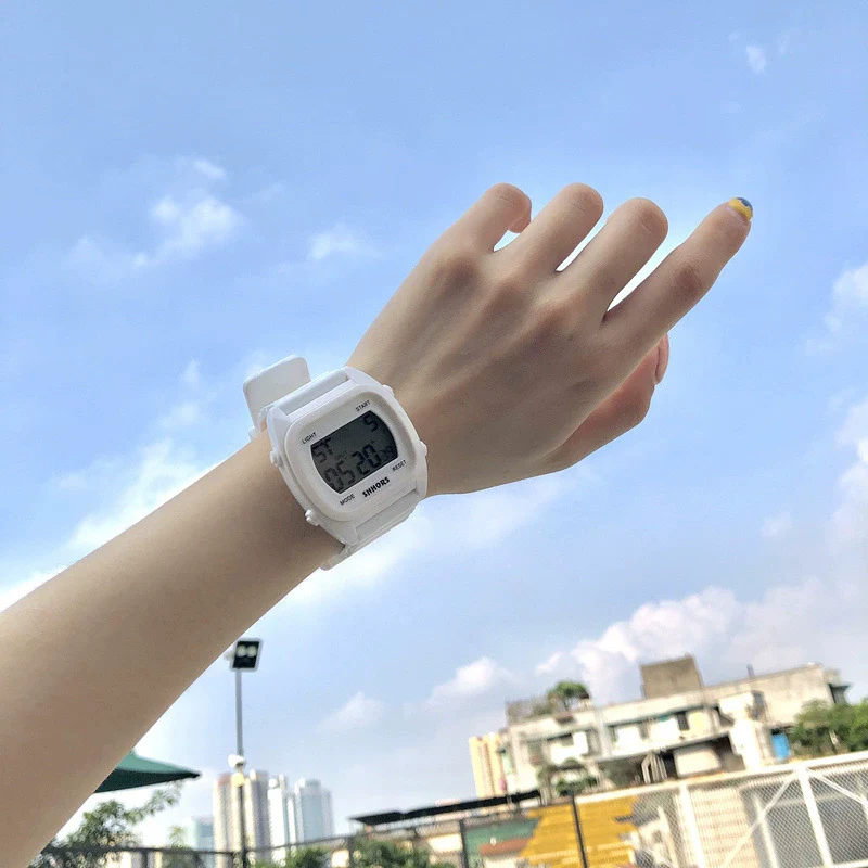 Sports Watch Plastic And Silicone Square Luminous Multifunctional Electronic - Image 6