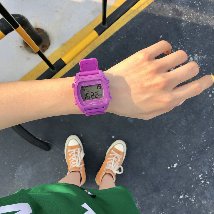 Sports Watch Plastic And Silicone Square Luminous Multifunctional Electronic - Image 9
