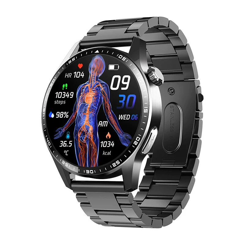 Sports Watch Titanium Alloy Environmentally Friendly Silicone Round For Men With Blood Oxygen Detection Bluetooth - Image 7