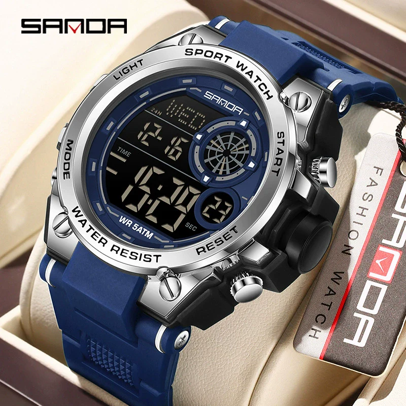 Sports Watch Tpu Strap Abs Case Round Dial Chic Style For Student - Image 2