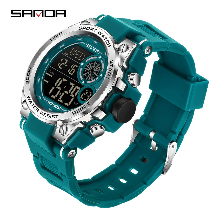 Sports Watch Tpu Strap Abs Case Round Dial Chic Style For Student - Image 4