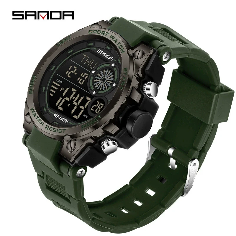Sports Watch Tpu Strap Abs Case Round Dial Chic Style For Student - Image 6