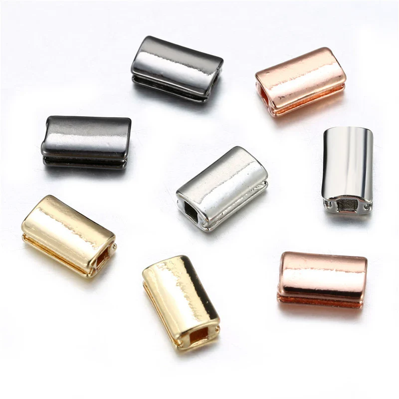 Square Alloy Electroplated Loose Bead Bracelet Jewelry Pendant Accessories Wholesale