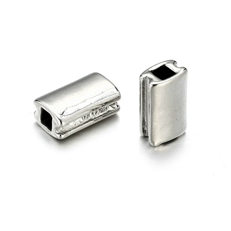Square Alloy Electroplated Loose Bead Bracelet Jewelry Pendant Accessories Wholesale - Image 5