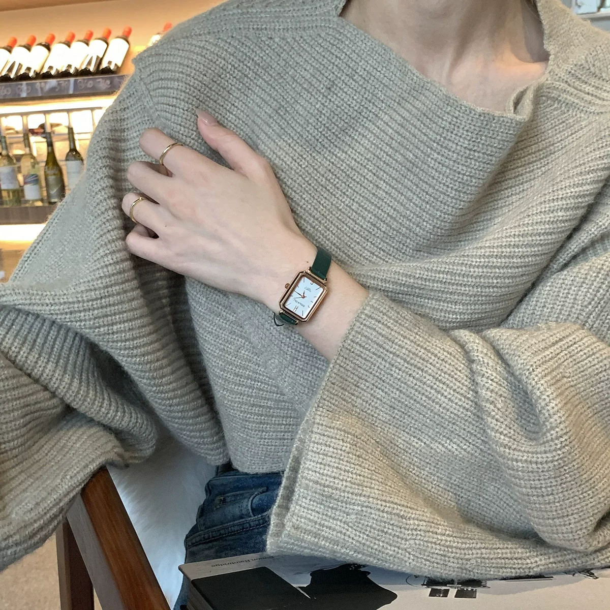 Square Alloy Women's Watch Elegant Casual Style For High School Students - Image 5