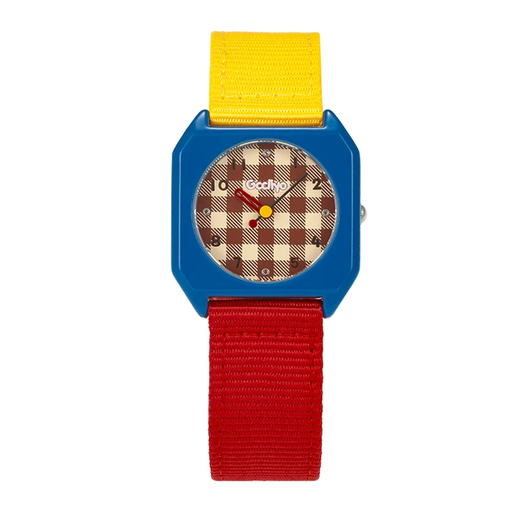 Square Casual Alloy Textile And Stainless Steel Watch With Spiral Crown And Mineral Reinforced Mirror For Students - Image 5