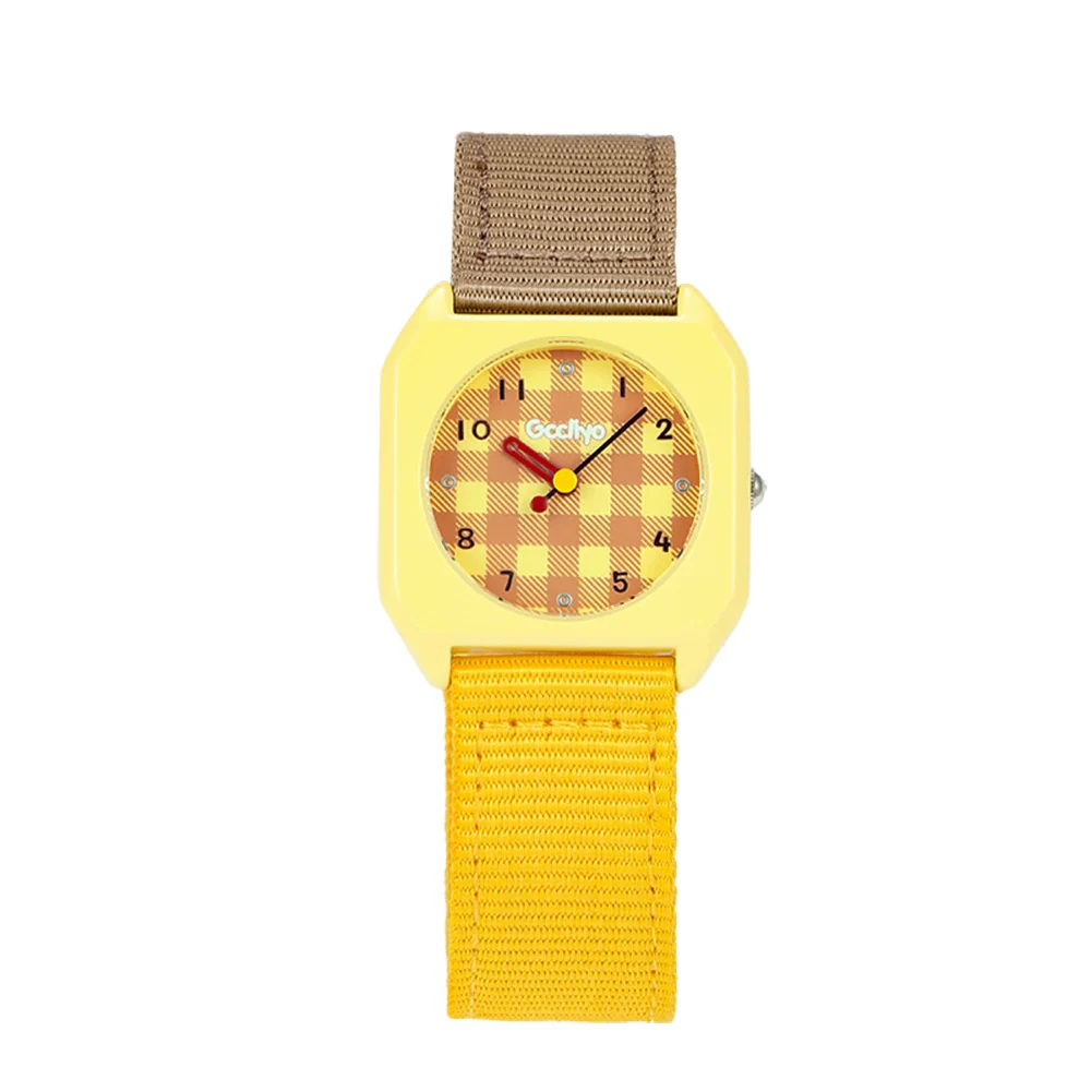 Square Casual Alloy Textile And Stainless Steel Watch With Spiral Crown And Mineral Reinforced Mirror For Students - Image 7