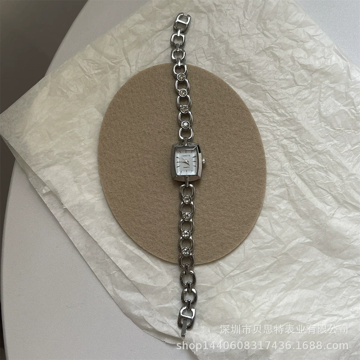 Square Diamond Bracelet Watch For Women Alloy Case Ordinary Glass Mirror Medieval Style - Image 5