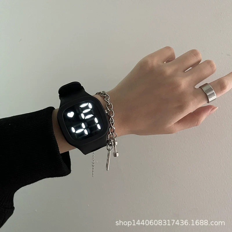Square Luminous Multifunction Electronic Plastic Watch For Young Men And Women Casual Fashion Style - Image 2