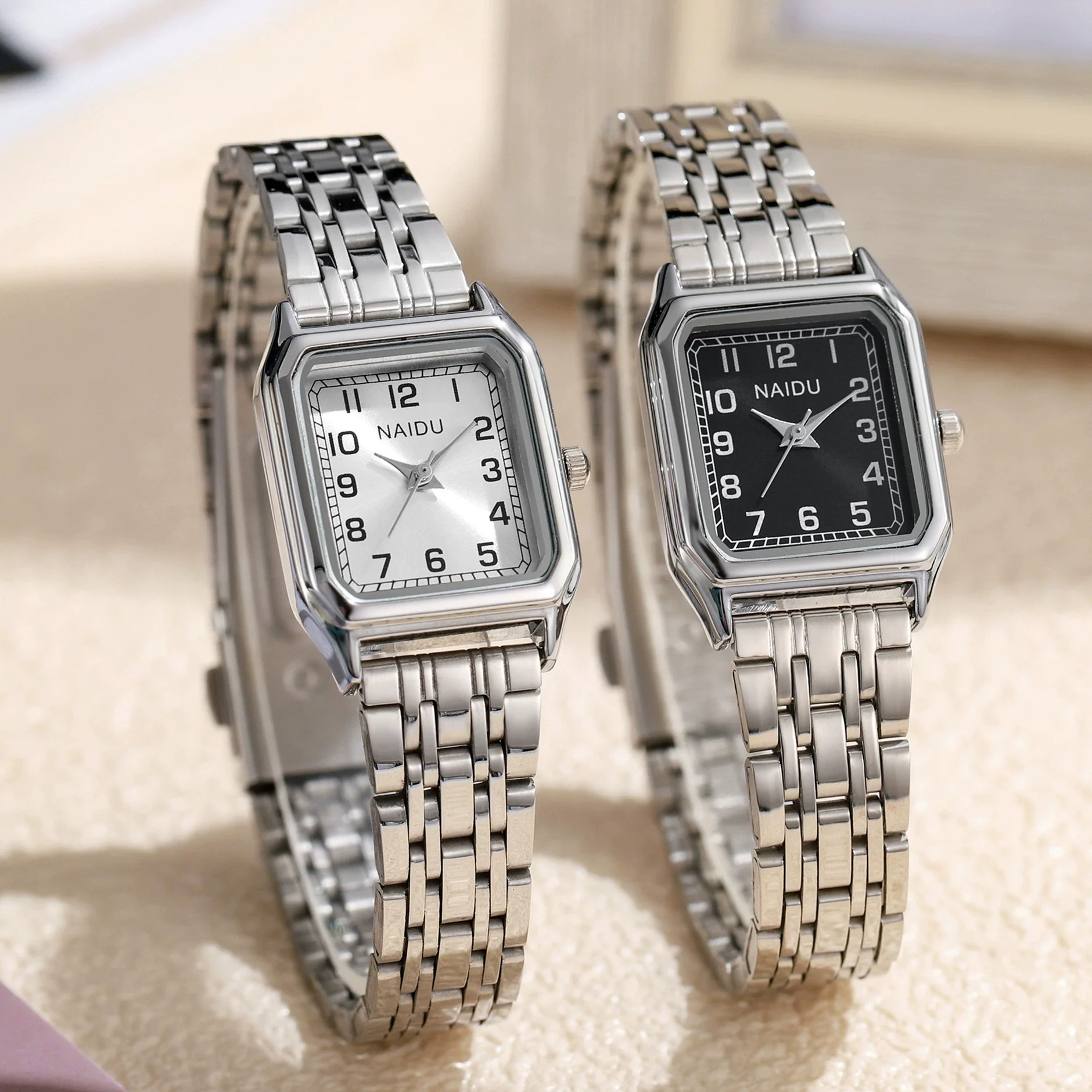 Square Stainless Steel Alloy Band Women's Fashion Watch - Image 4