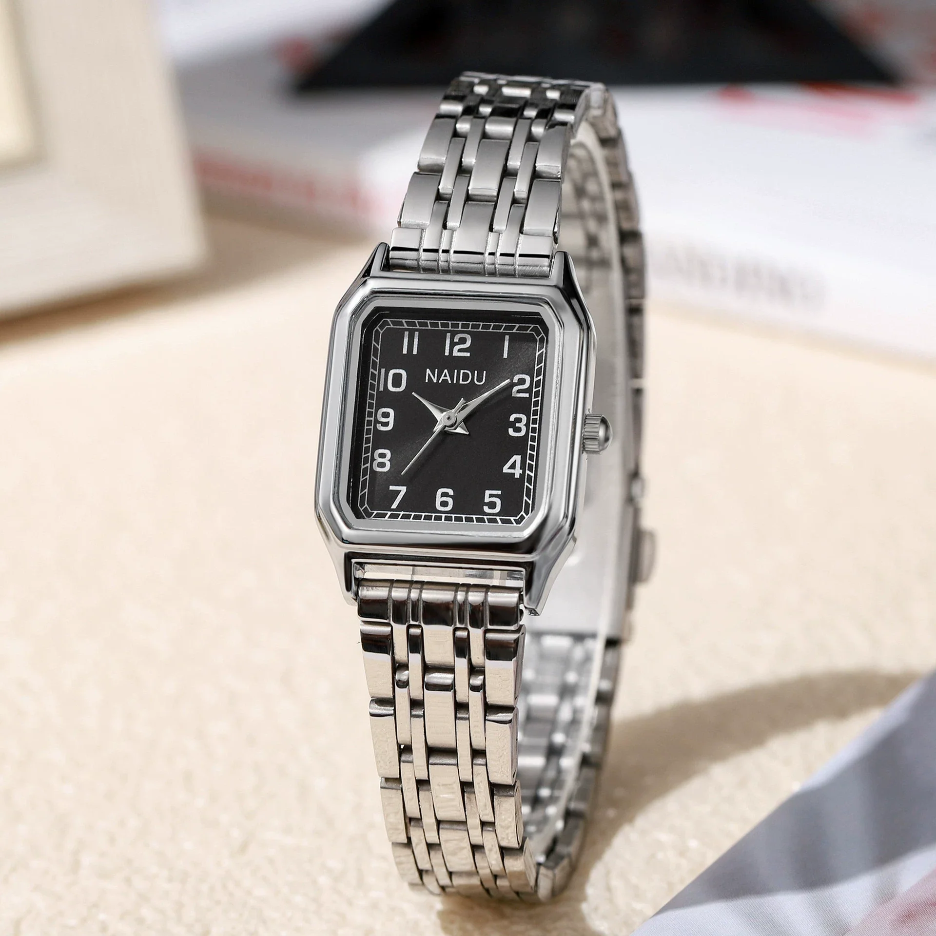 Square Stainless Steel Alloy Band Women's Fashion Watch - Image 6