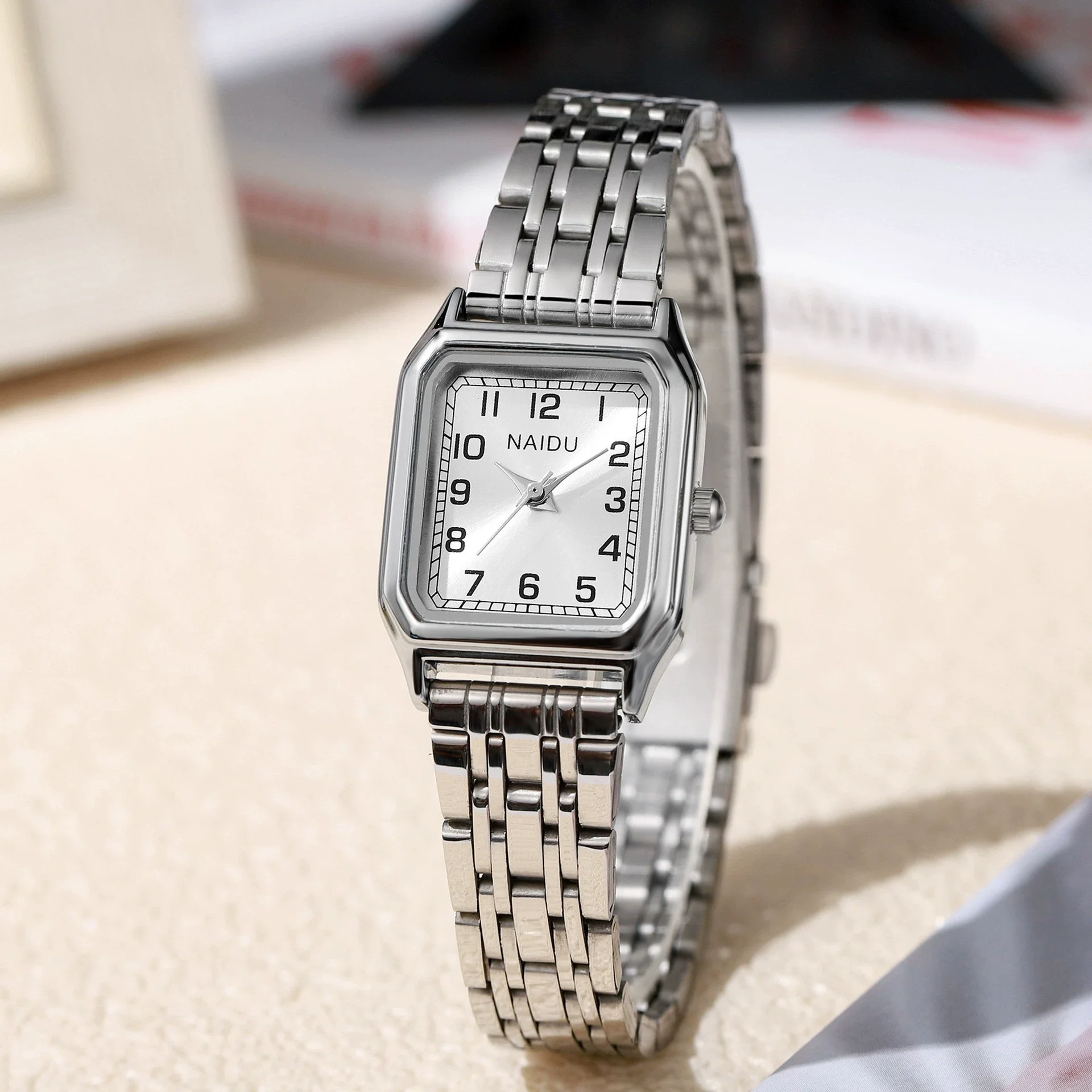Square Stainless Steel Alloy Band Women's Fashion Watch - Image 7