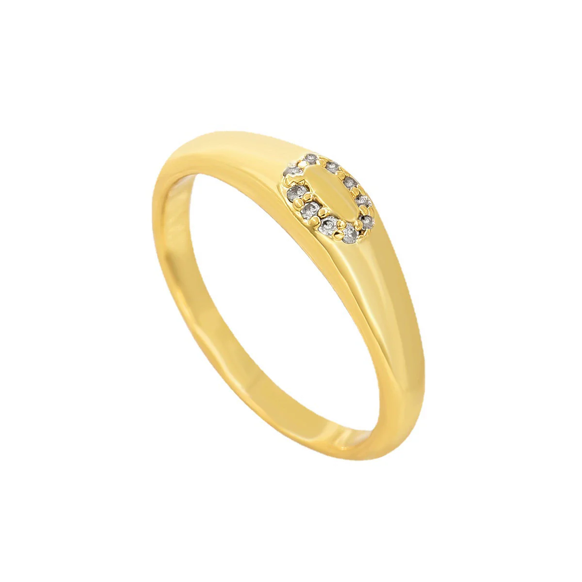Stacked Small Circle Diamond Geometric Zircon Ring Copper Electroplating Women's - Image 5