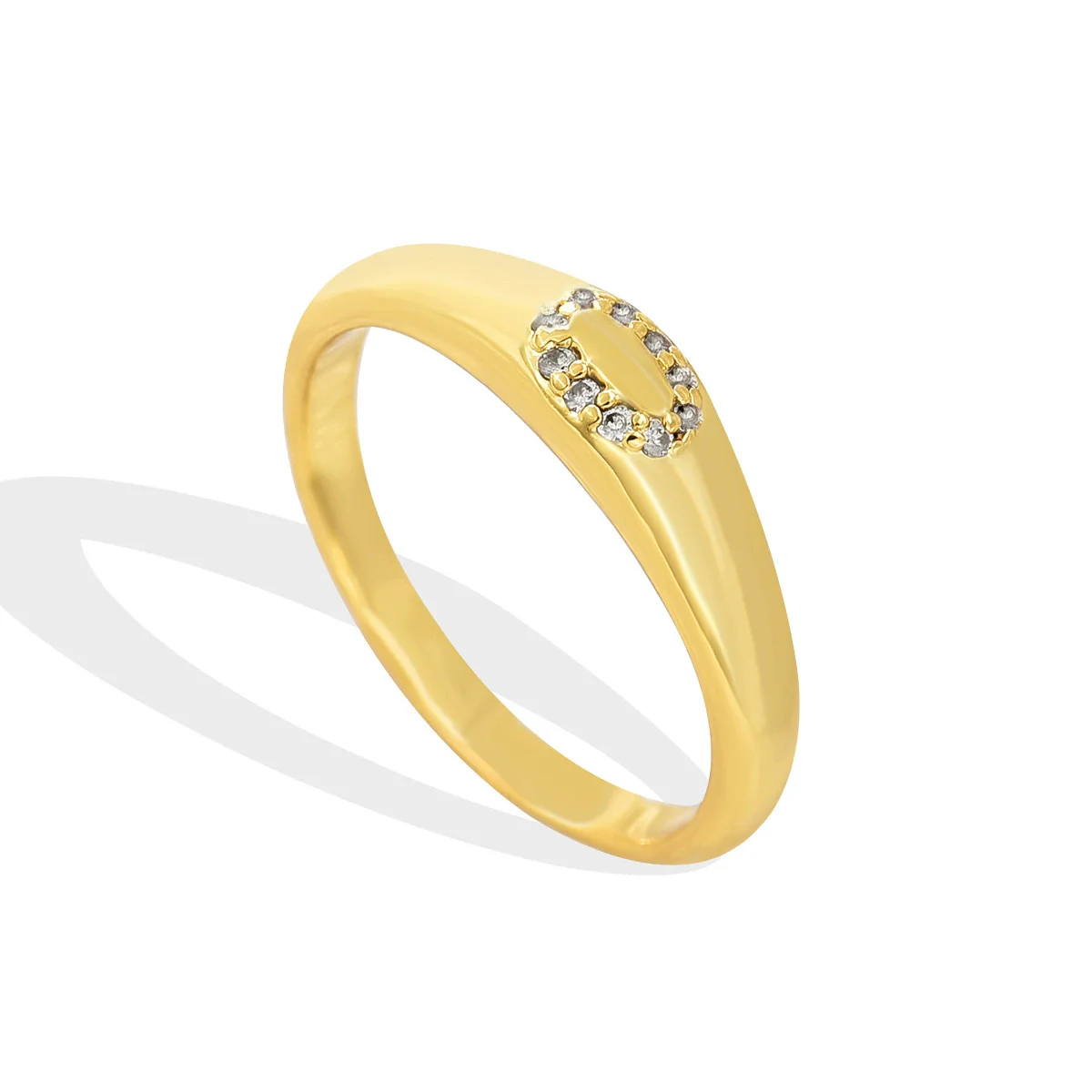 Stacked Small Circle Diamond Geometric Zircon Ring Copper Electroplating Women's - Image 6