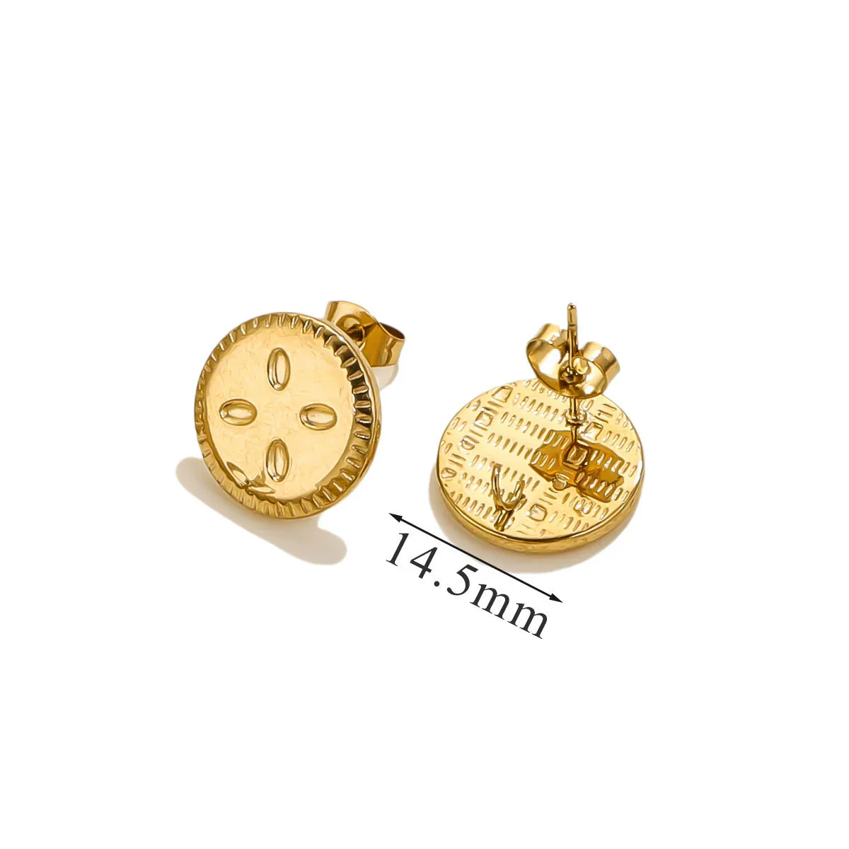 Stainless Steel 18K Gold Plated Square Open Ring Fashion Original Design Diy Earrings - Image 9