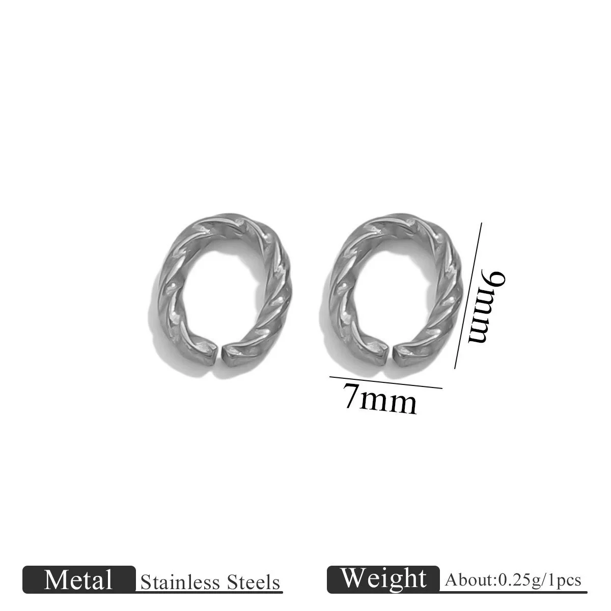 Stainless Steel 18K Gold Plated Twistshaped Ring Diy Jewelry Accessories - Image 11