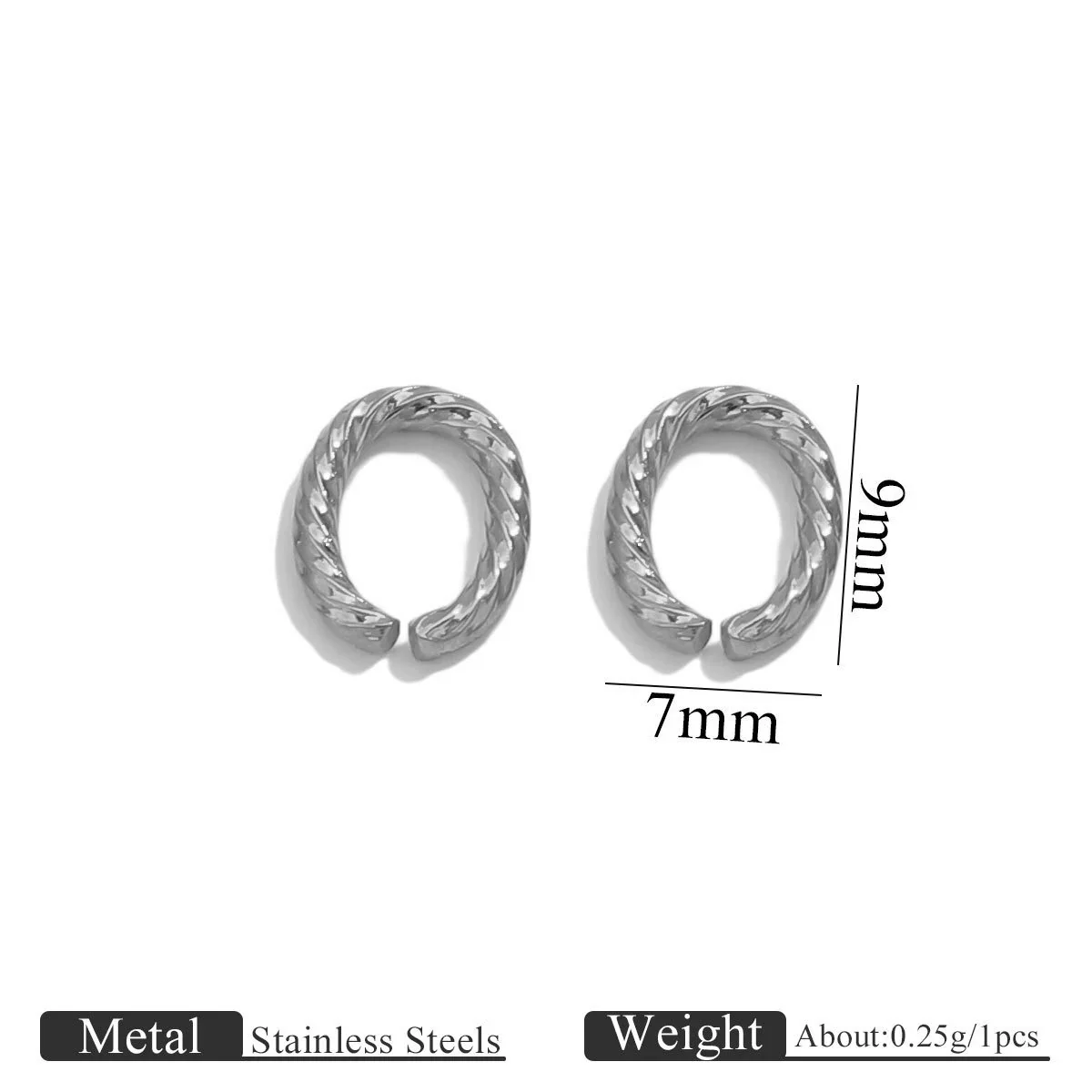 Stainless Steel 18K Gold Plated Twistshaped Ring Diy Jewelry Accessories - Image 12