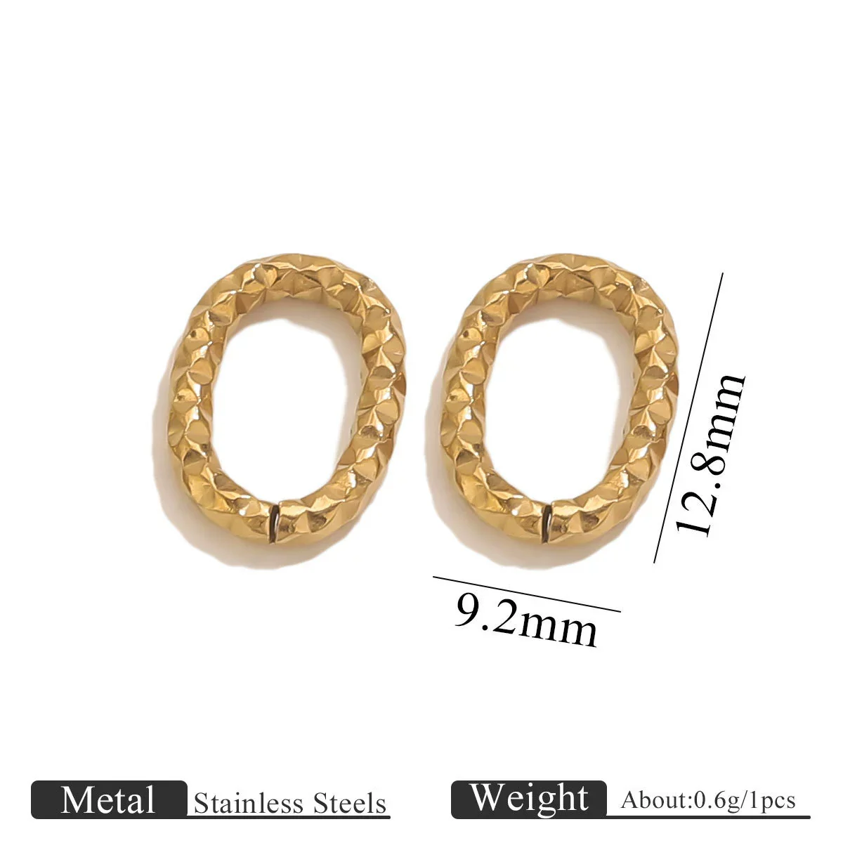 Stainless Steel 18K Gold Plated Twistshaped Ring Diy Jewelry Accessories - Image 6
