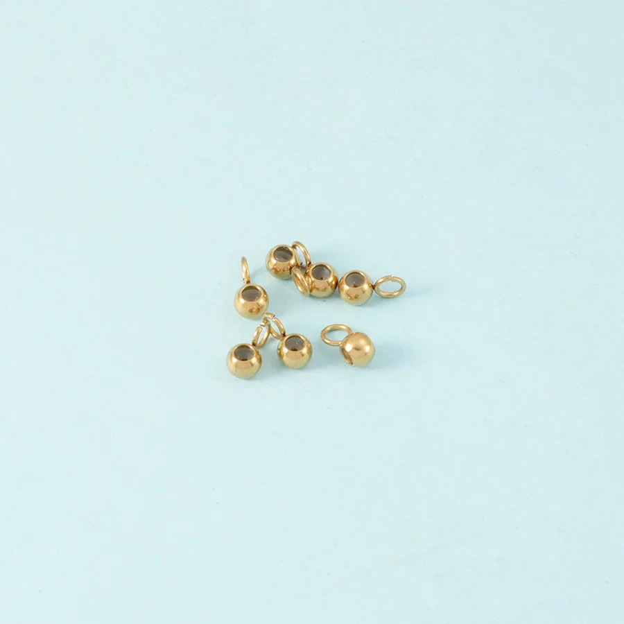 Stainless Steel Adjusting Bead With Ring Positioning Bead Handmade Semifinished Jewelry Accessories For Necklace And Bracelet Electroplating Geometric Simple Style - Image 6