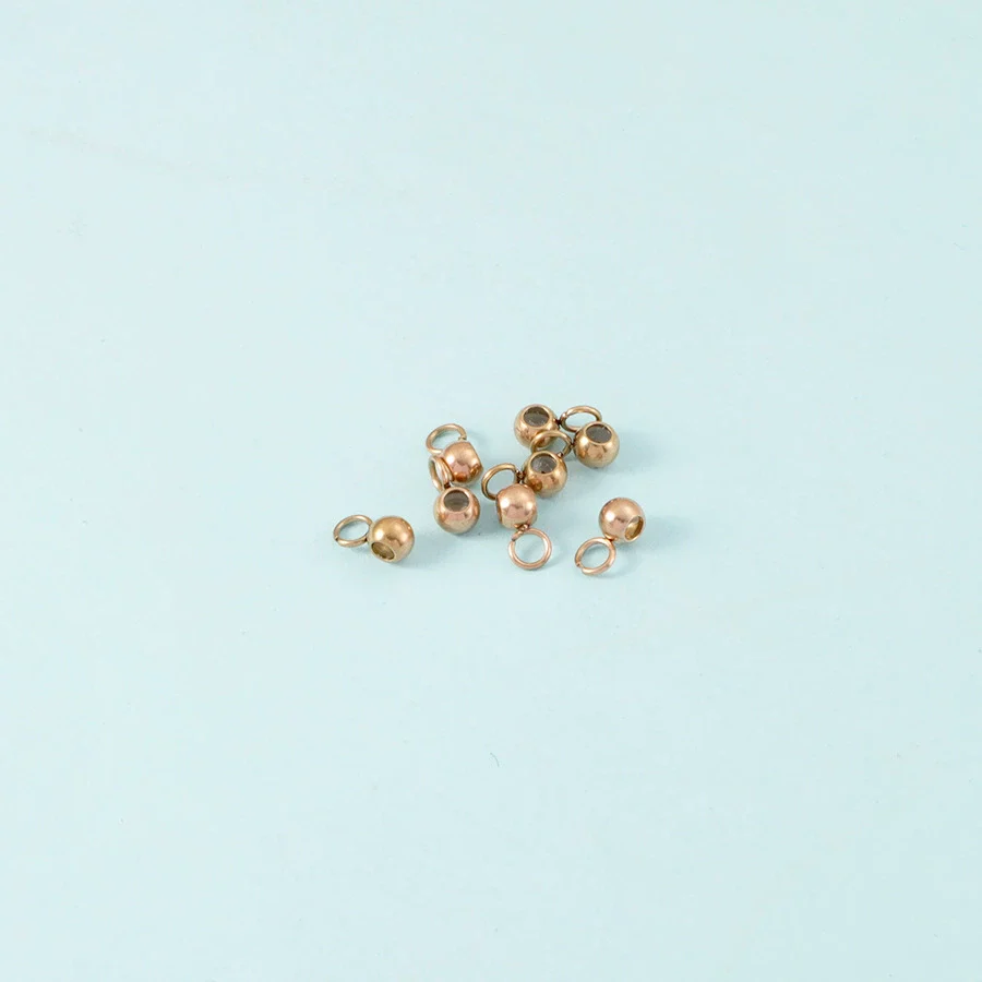 Stainless Steel Adjusting Bead With Ring Positioning Bead Handmade Semifinished Jewelry Accessories For Necklace And Bracelet Electroplating Geometric Simple Style - Image 7