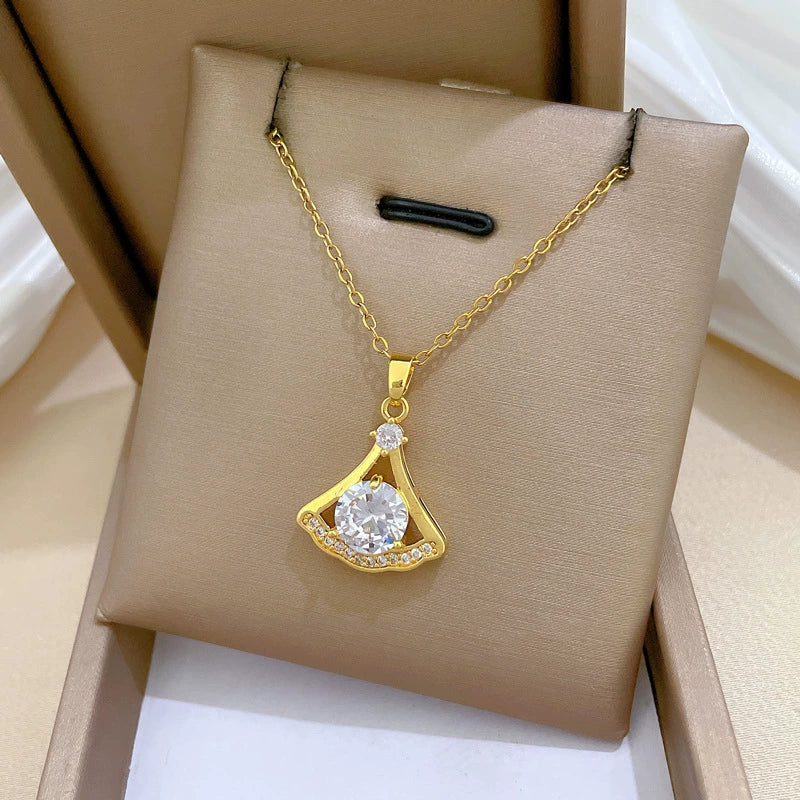 Stainless Steel And Copper Animal Zodiac Cartoon Minimalist Full Diamond Necklace Unisex - Image 4