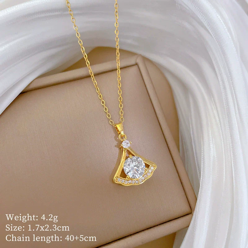 Stainless Steel And Copper Animal Zodiac Cartoon Minimalist Full Diamond Necklace Unisex - Image 6