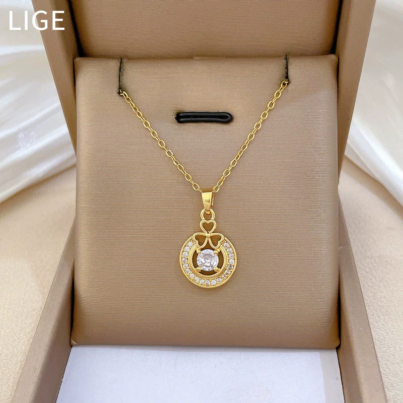 Stainless Steel And Copper Ring And Necklace With Animal Zodiac Pattern Cartoon Style For Women And Men