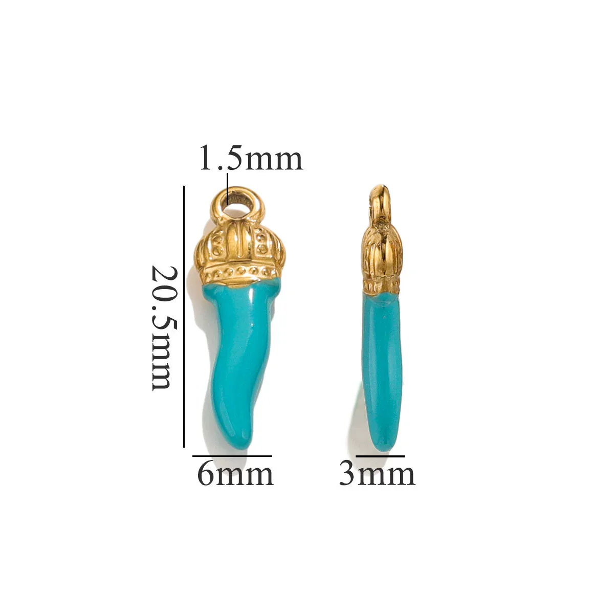 Stainless Steel And Foot Silver Three Dimensional Pepper Pendant Dripping Oil Plated 18K Diy Handmade Earrings And Bag Pendant Material - Image 19