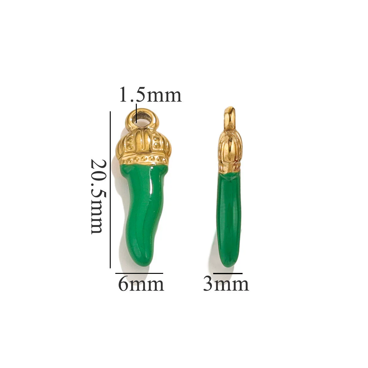 Stainless Steel And Foot Silver Three Dimensional Pepper Pendant Dripping Oil Plated 18K Diy Handmade Earrings And Bag Pendant Material - Image 7