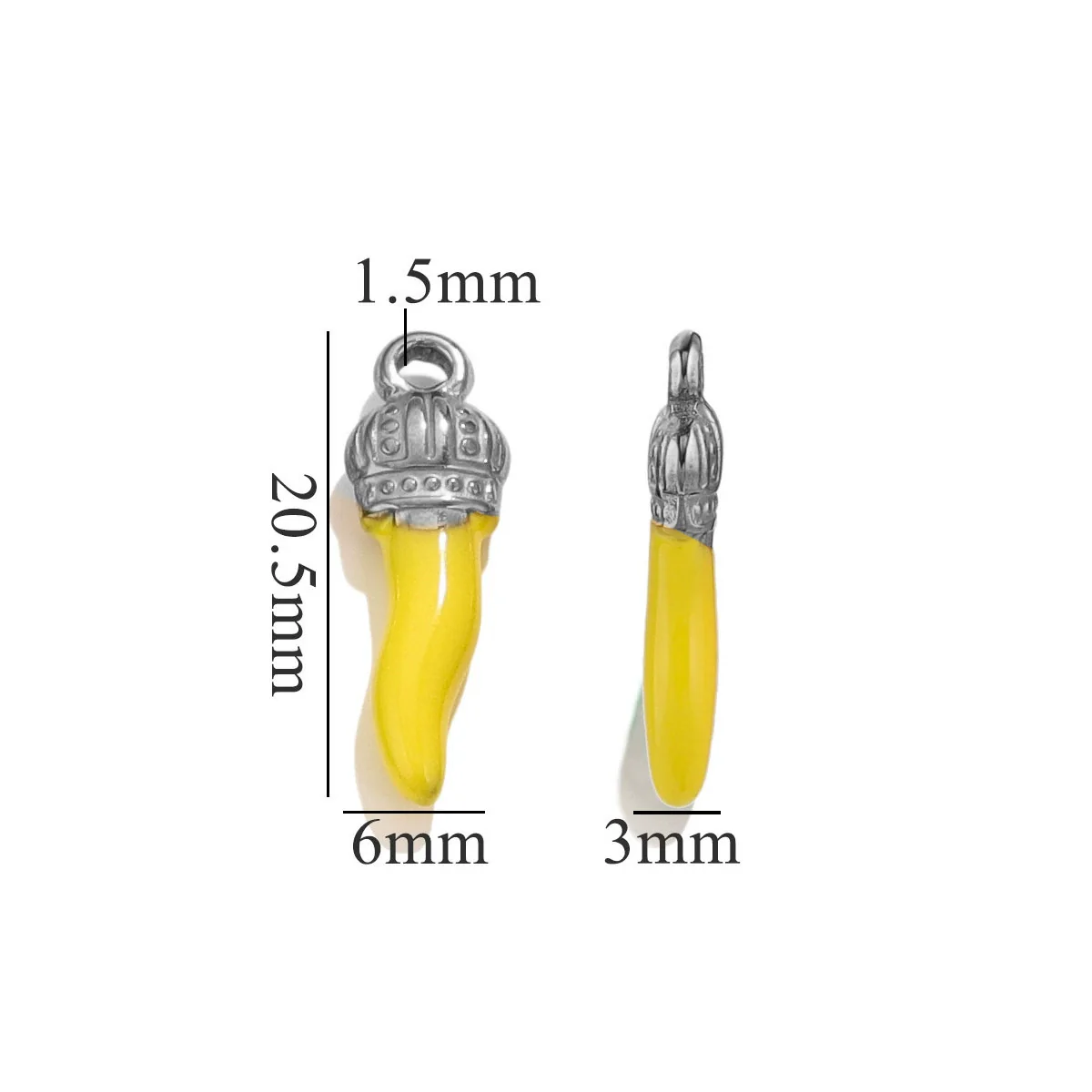 Stainless Steel And Foot Silver Three Dimensional Pepper Pendant Dripping Oil Plated 18K Diy Handmade Earrings And Bag Pendant Material - Image 8