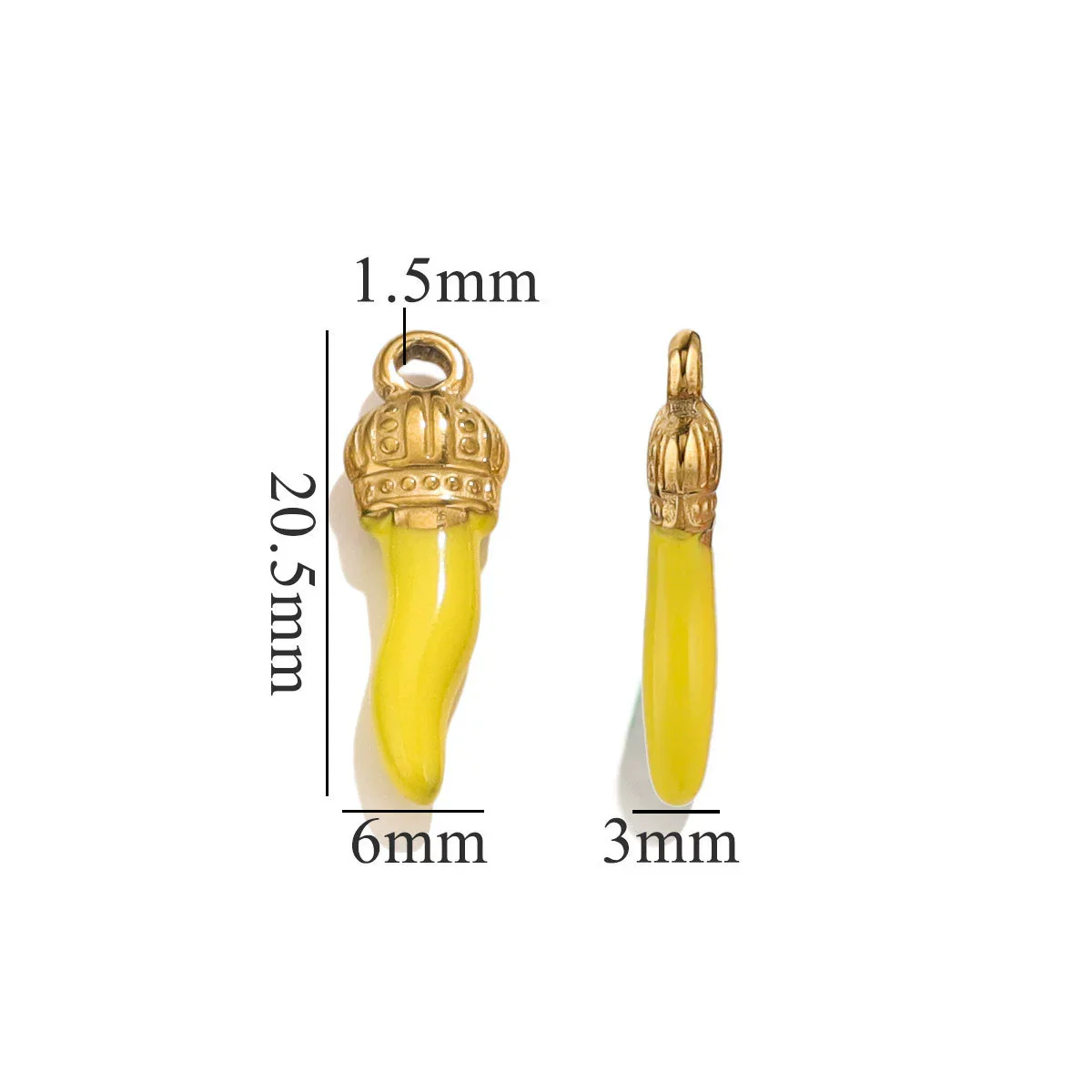 Stainless Steel And Foot Silver Three Dimensional Pepper Pendant Dripping Oil Plated 18K Diy Handmade Earrings And Bag Pendant Material - Image 9