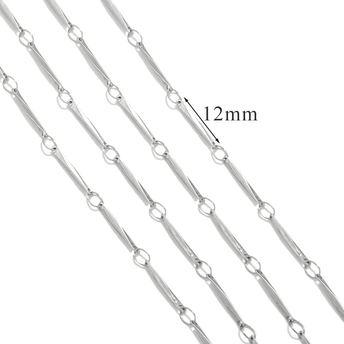 Stainless Steel And Titanium Steel Chain Accessories Electroplated 18K Gold Stick S Chain Strip Jewelry - Image 10