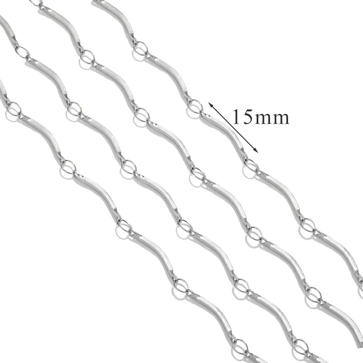 Stainless Steel And Titanium Steel Chain Accessories Electroplated 18K Gold Stick S Chain Strip Jewelry - Image 16