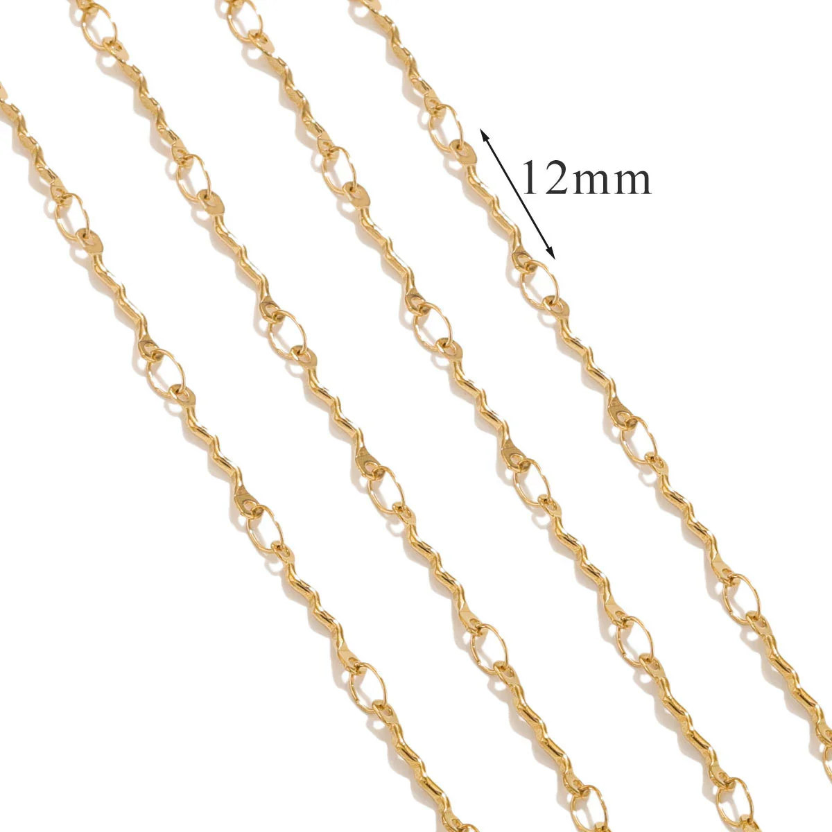 Stainless Steel And Titanium Steel Chain Accessories Electroplated 18K Gold Stick S Chain Strip Jewelry - Image 23