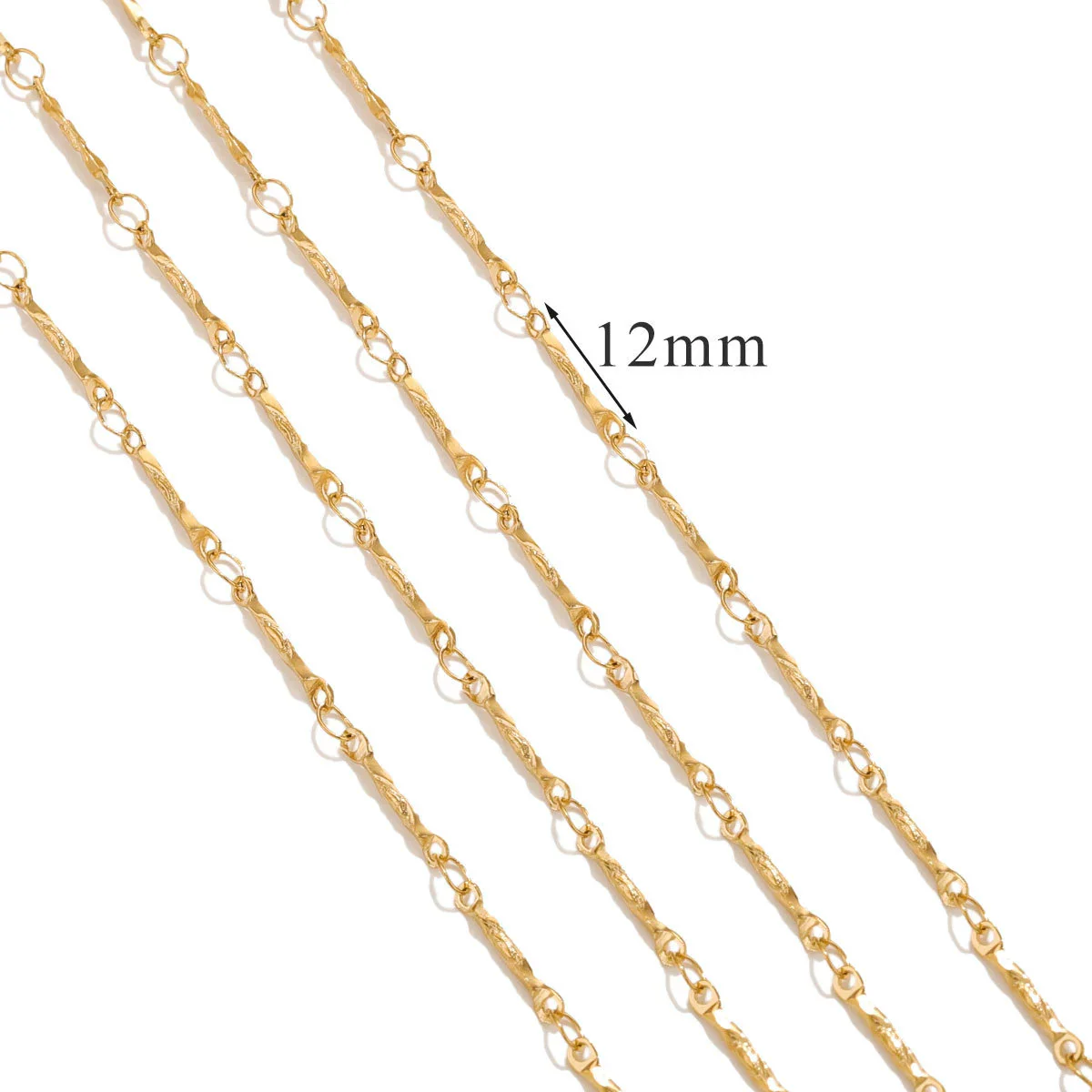 Stainless Steel And Titanium Steel Chain Accessories Electroplated 18K Gold Stick S Chain Strip Jewelry - Image 24