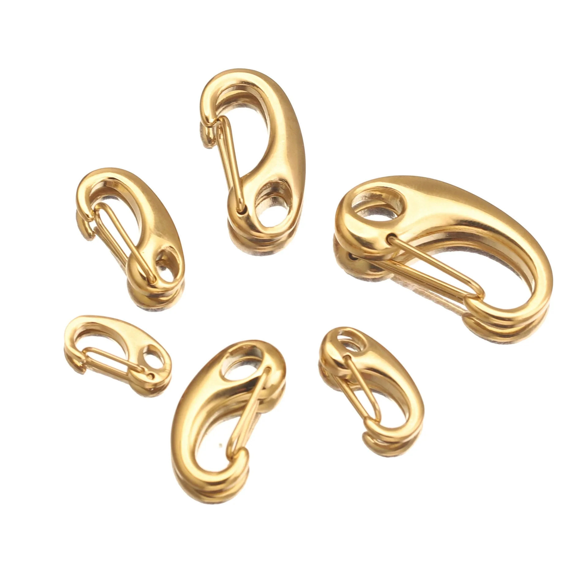 Stainless Steel And Titanium Steel Dshaped Mountaineering Buckle For Diy Jewelry Electroplated For Male Suitable For Leather Rope Necklace And Bracelet